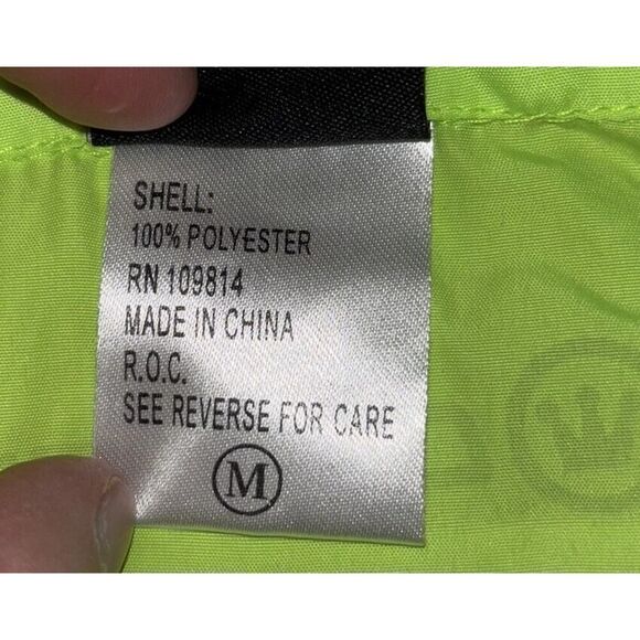 CANARI Cycling Jacket Windbreaker Men’s Size Medium Lightweight Neon Yellow - Picture 5 of 9